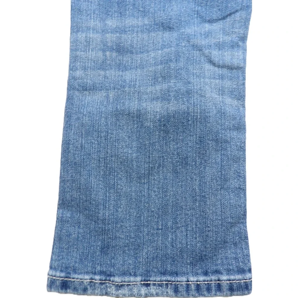 Miss Me Women Capri Jeans 28 Blue Denim Embellished Cross Flap Pocket Rhinestone